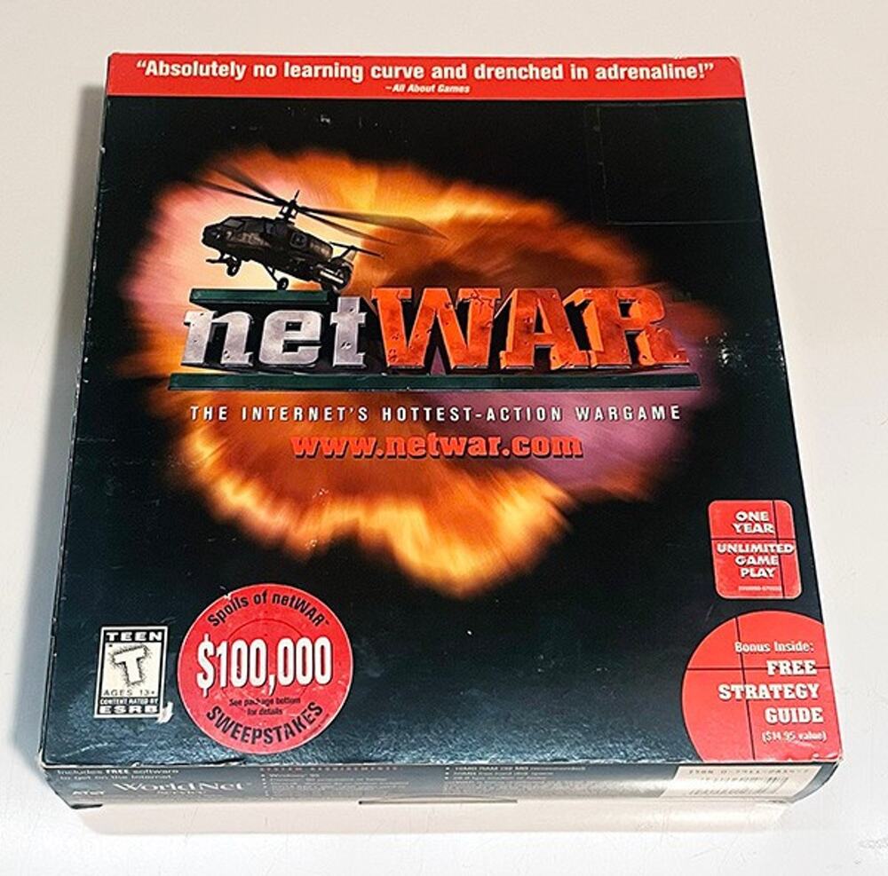 Vintage netWAR Big Box Version Windows PC CD Rom Complete Video Game NIB